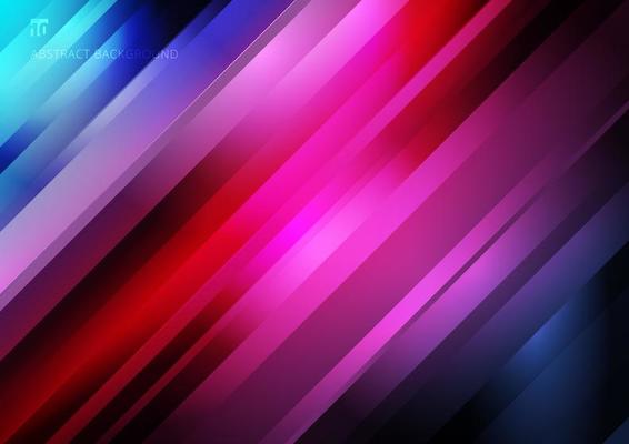 Abstract striped diagonal geometric lines pattern technology on colorful gradients background.