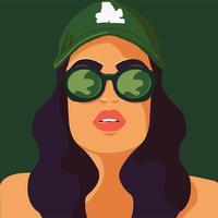 girl in sunglasses vector