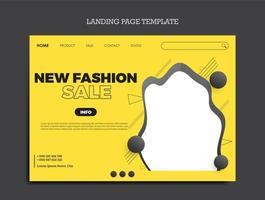 Landing page template for fashion business vector