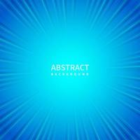Abstract blue background with sunburst. vector