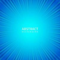 Abstract blue background with sunburst. vector