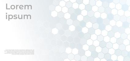 Abstract white and grey geometric hexagons corporate design background technology concept. vector