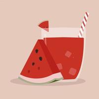 Fresh watermelon juice vector