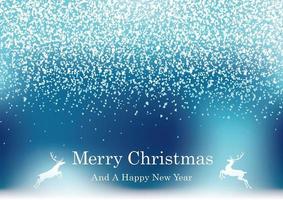 Abstract Blue Christmas Background With Glitter Particles And Text Space. vector