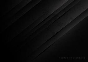 Abstract modern shape black gradient geometric stripes diagonal background with grunge texture. vector