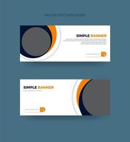 banner simple diseño moderno vector