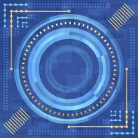 Blue and Gold Abstract Technology Concept vector