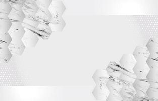 White Hexagons Marble Background vector