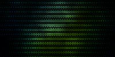 Dark Green vector pattern with circles.