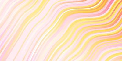 Light Pink, Yellow vector pattern with wry lines.