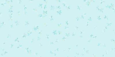 Light blue, yellow vector abstract layout with leaves.