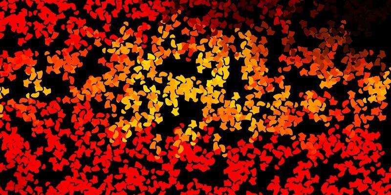 Dark orange vector background with random forms.