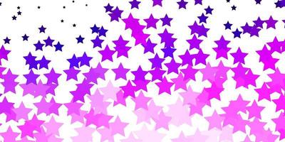 Light Purple vector template with neon stars.