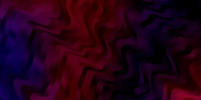 Dark Blue, Red vector background with curves.