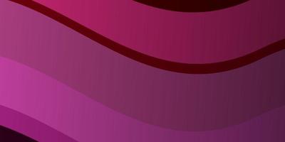 Dark Pink vector template with curved lines.