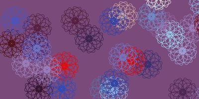 Light Blue, Red vector natural layout with flowers.