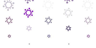 Light Purple, Pink vector pattern with coronavirus elements