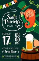 Saint Patrick's Party Poster vector