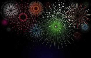 Simple Fireworks Celebration Background Concept vector