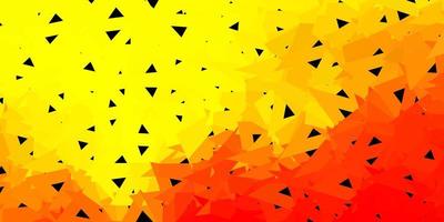 Dark red, yellow vector gradient polygon texture.