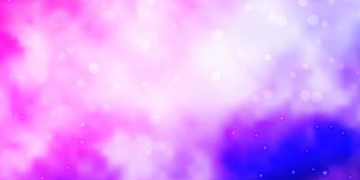 patrón de vector púrpura claro, rosa con estrellas abstractas.