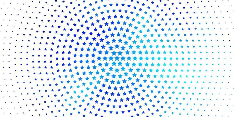 Light BLUE vector pattern with abstract stars.