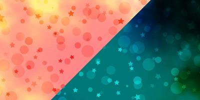 Vector background with circles, stars.