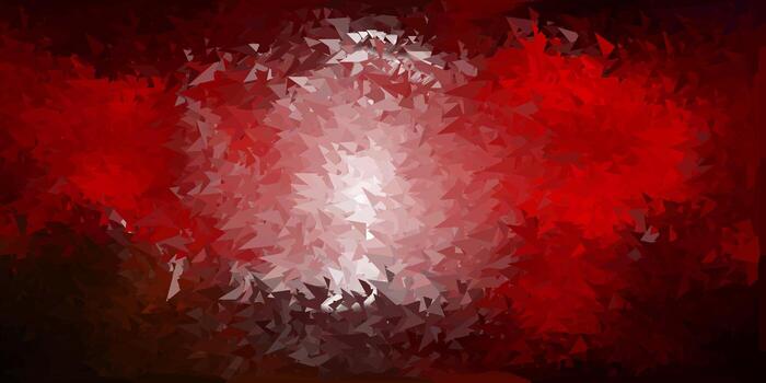 Dark green, red vector abstract triangle texture.