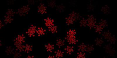Telón de fondo de vector marrón oscuro con símbolos de virus