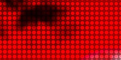 Light Red vector backdrop with circles.