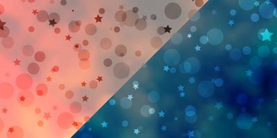 Vector background with circles, stars