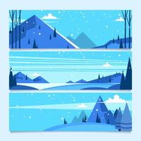 Blue Lush Mountain Littered with Snowflakes vector