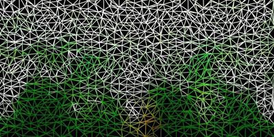 Dark green, yellow vector abstract triangle pattern.
