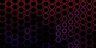 Dark Pink, Red vector background with circles.