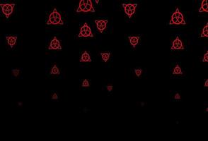 Dark Red vector pattern with magic elements.