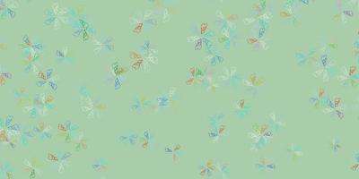 Light multicolor vector abstract background with leaves.