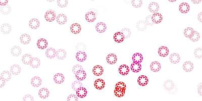 Light pink vector pattern with spheres.