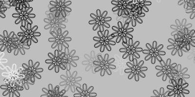 telón de fondo natural vector gris claro con flores.