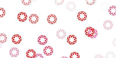 Light red vector pattern with spheres.