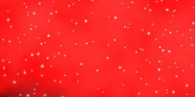 Light Red vector layout with bright stars.