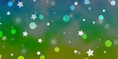 Light Multicolor vector texture with circles, stars.