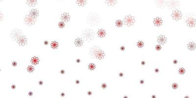 Light Pink, Red vector natural backdrop with flowers.