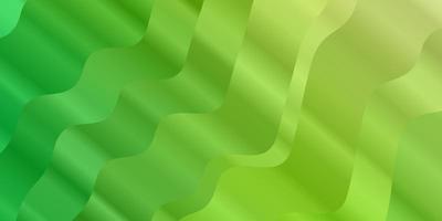 Light Green vector background with bent lines.