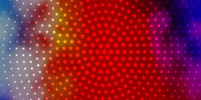 Light Multicolor vector pattern with abstract stars.