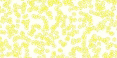 Light yellow vector template with ice snowflakes.