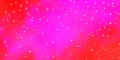 Light Pink, Red vector layout with bright stars.