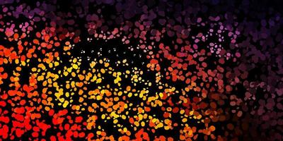 Dark pink, yellow vector pattern with abstract shapes.