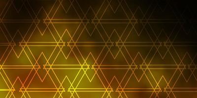 Dark Green, Yellow vector pattern with lines, triangles.