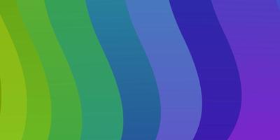 Light Multicolor vector background with curved lines.