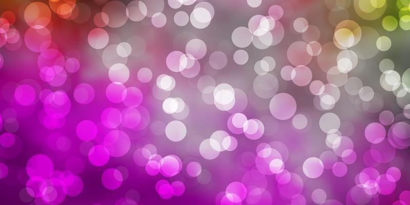 Light Pink, Green vector backdrop with circles.
